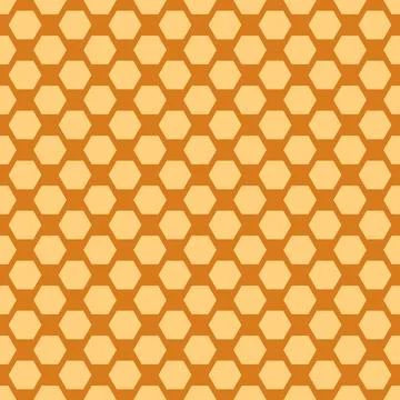 Yellow honeycomb seemless pattern. Illustrazione stock