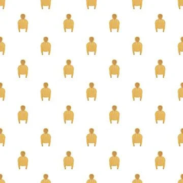 Yellow hoodie sweatshirt repeating pattern on white background イラスト素材