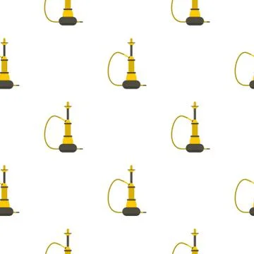 Yellow hookah pattern seamless Stock Illustration