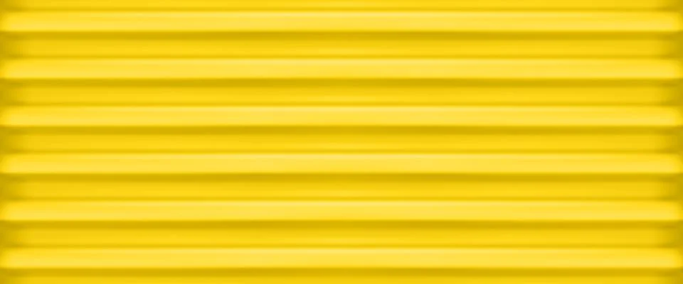 Yellow horizontal corrugated metal container seamless texture. Roof, facade, Stock Illustration