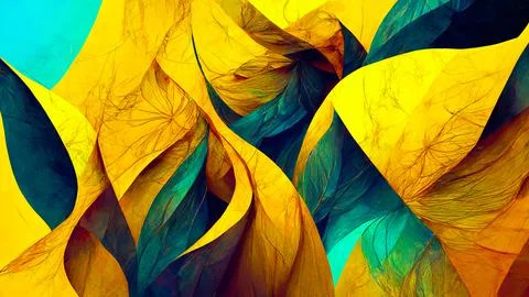 Yellow hypnotic abstract lines wallpaper background design , super bright colors Stock Illustration