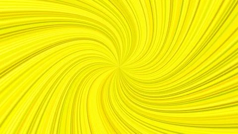 Yellow hypnotic abstract spiral ray stripe background - vector graphic Stock Illustration
