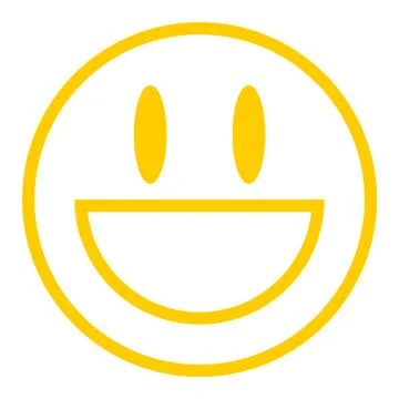 Yellow Icon Smiling Face Stock-Illustration