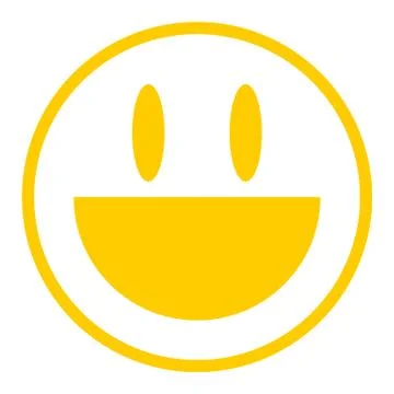 Yellow Icon Smiling Face Illustrazione stock