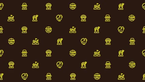 Yellow icons on brown background. Stock Footage 332865509