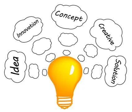 Yellow idea bulb Stock-Illustration