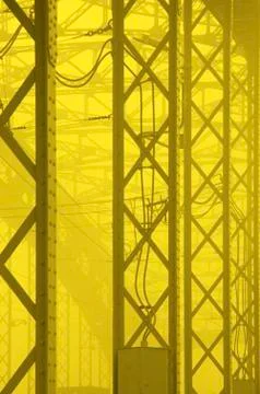 Yellow industial background Stock Photos