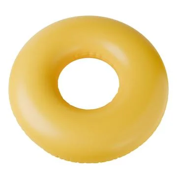Yellow Inflatable circle on isolated background. 3d render. Stock Illustration