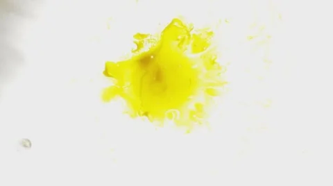 Yellow Ink Drop On White Background  Stock Footage 58763456