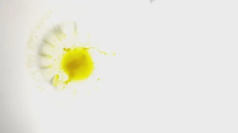 Yellow Ink Drop On White Background  Stock Footage 58763513