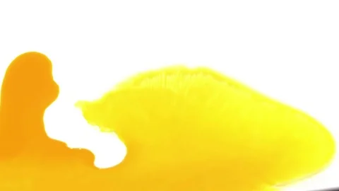 Yellow ink spill at bottom of the screen. Stock-Footage 72285415