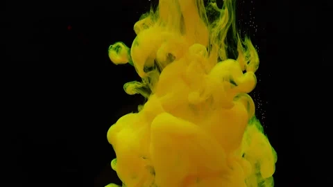 Yellow Ink Splash Stock Footage 168493551
