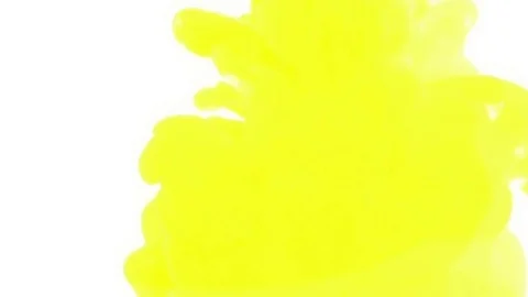 Yellow ink in water. Video stock 79119070