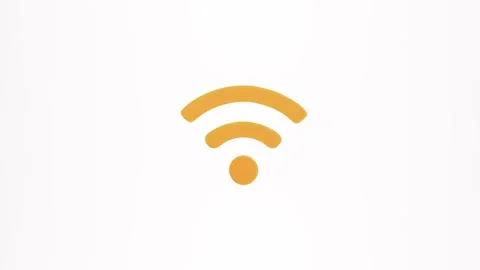 Yellow internet access logo on a white background Stock Footage 284246531