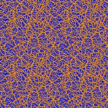 Yellow intertwining threads on a blue background. Texture. Seamless  illust.. Stock Illustration