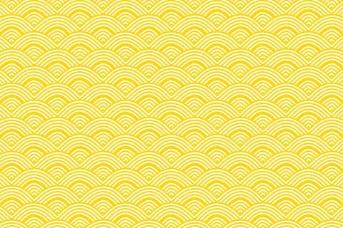 Yellow Japanese Traditional Wave Pattern Background for Graphic Design Projec Illustrazione stock