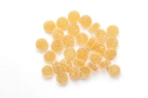Yellow jelly candy Stock Photos