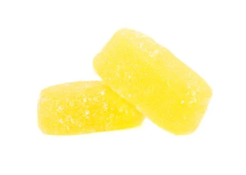 Yellow jelly candy Stock Photos