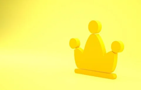 Yellow Jester hat with bells isolated on yellow background. Clown icon. Amuse Stock Illustration