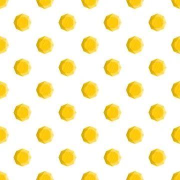 Yellow jewel pattern seamless vector 스톡 일러스트