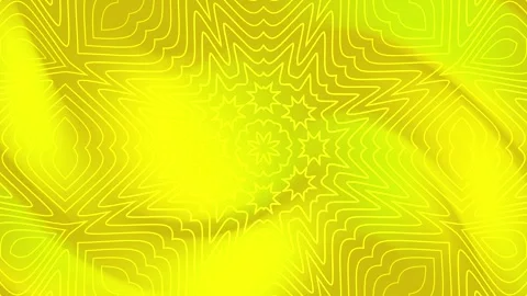 Yellow kaleidoscope background wave fluid seamless loop animation, copy space HD Stock Footage 296290159