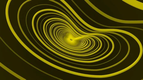 Yellow Kidney Lines Rotation Stock Footage 100436625