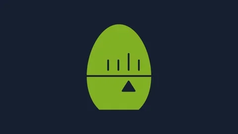 Yellow Kitchen timer icon isolated on blue background. Egg timer. Cooking 動画素材 232234332