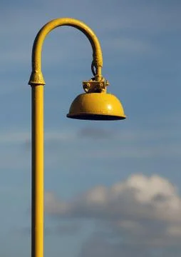 Yellow lamppost Stock Photos