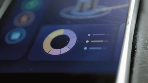 Yellow lavender allocation ring with legend Video stock 345489639