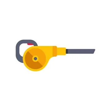 Yellow leaf blower utility tool for garden maintenance Stock Illustration