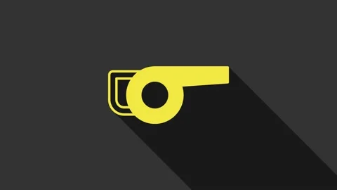 Yellow Leaf garden blower icon isolated on grey background. 4K Video motion Stock Footage 155475338