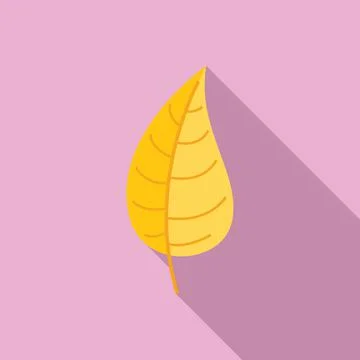 Yellow leaf icon flat vector. Tree foliage Stockillustratie