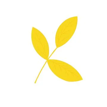 Yellow leaf Stock Illustration