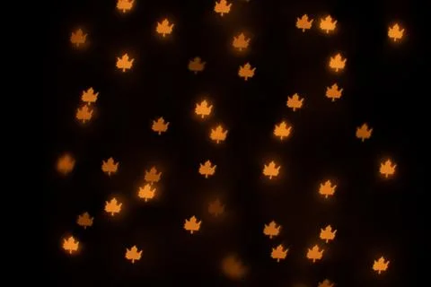 Yellow Leaf Shaped Bokeh Stock Photos