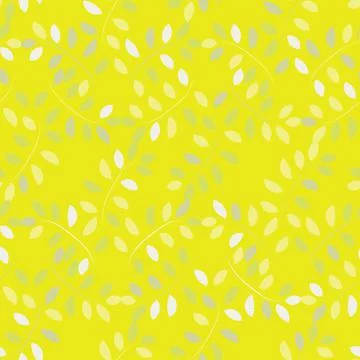 Yellow leaves seamless vector pattern Stock Illustration