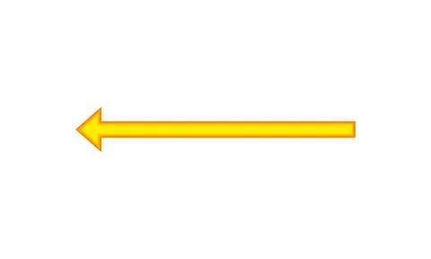 Yellow Left Arrow Graphic for Navigation, Direction, and Highlight Indicators Stock Illustration