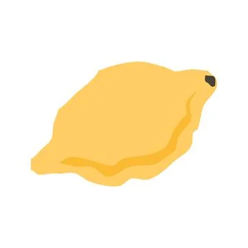 Yellow lemon doodle illustration in vector. Hand drawn. Stock Illustration