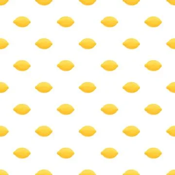 Yellow lemon fruit seamless pattern background design Stock Illustration