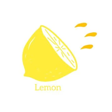 Yellow lemon Ilustración de archivo