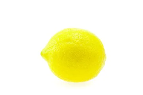 Yellow lemon isolated on white Stock Photos