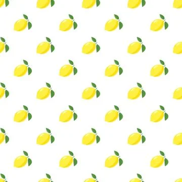 Yellow lemon pattern Stock Illustration