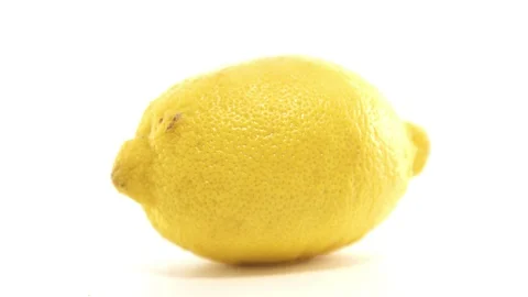Yellow lemon refreshing citrus fruit vitamins for healthy diet Stock Footage 91135271