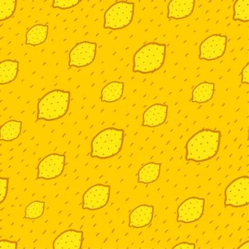 Yellow lemon seamless vector background Stock-Illustration