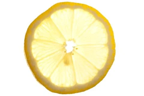 Yellow lemon slice fruit Stock Photos
