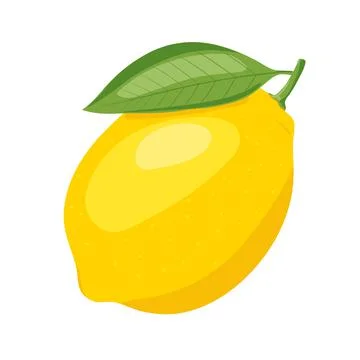 Yellow lemon vector icon illustration isolated on white background Stock Illustration