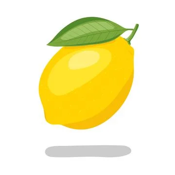 Yellow lemon vector icon illustration isolated on white background Stock Illustration