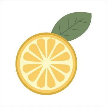 Yellow lemon vector. Lemon is a fruit that is sour and has high vitamin C. Stock Illustration