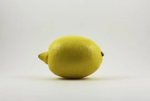 Yellow lemon on white background Stock Photos