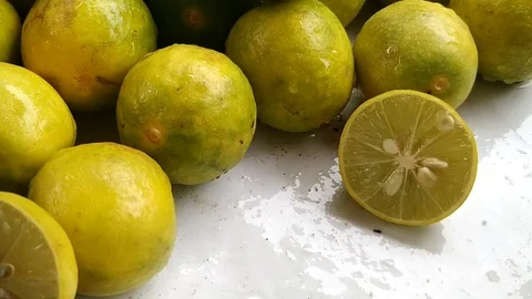 Yellow Lemons Stock Footage 127105615