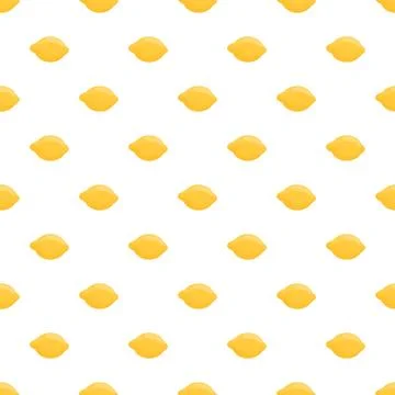 Yellow lemons fruit forming seamless pattern background illustration Stock Illustration